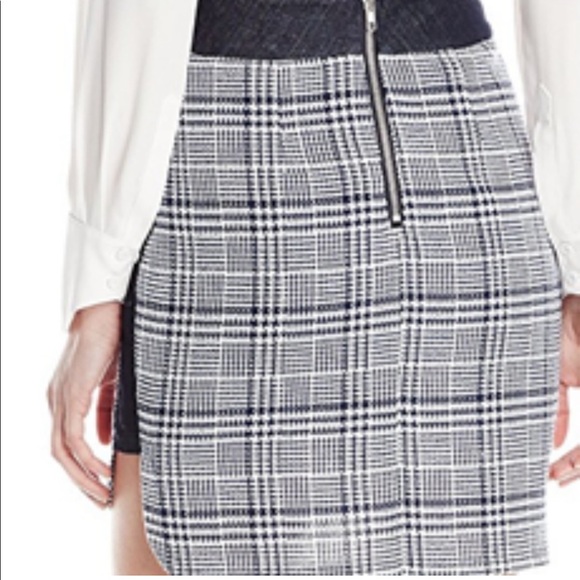 Bcbgeneration - Jean and tweed high waisted skirt - Picture 2 of 7